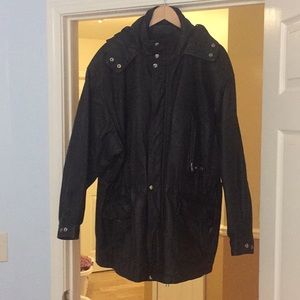 Wilson’s vintage hooded leather jacket